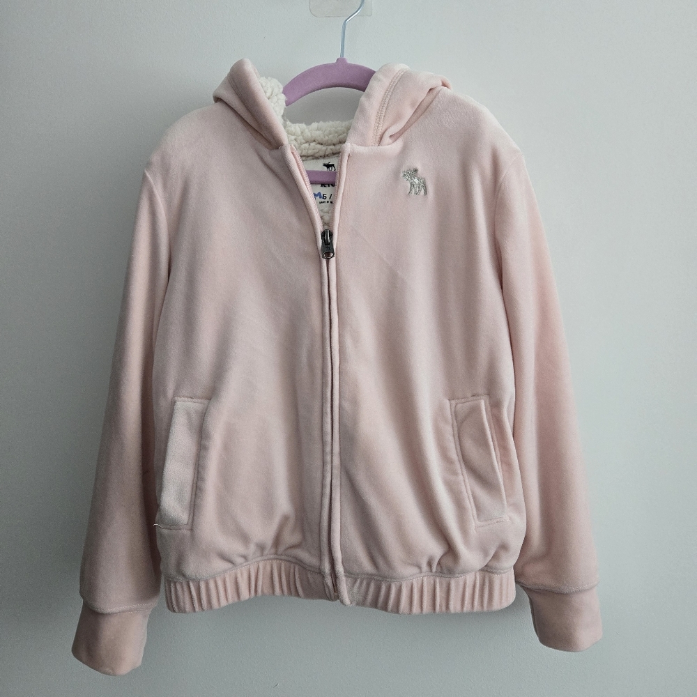 Abercrombie velvet lined zip hoodie